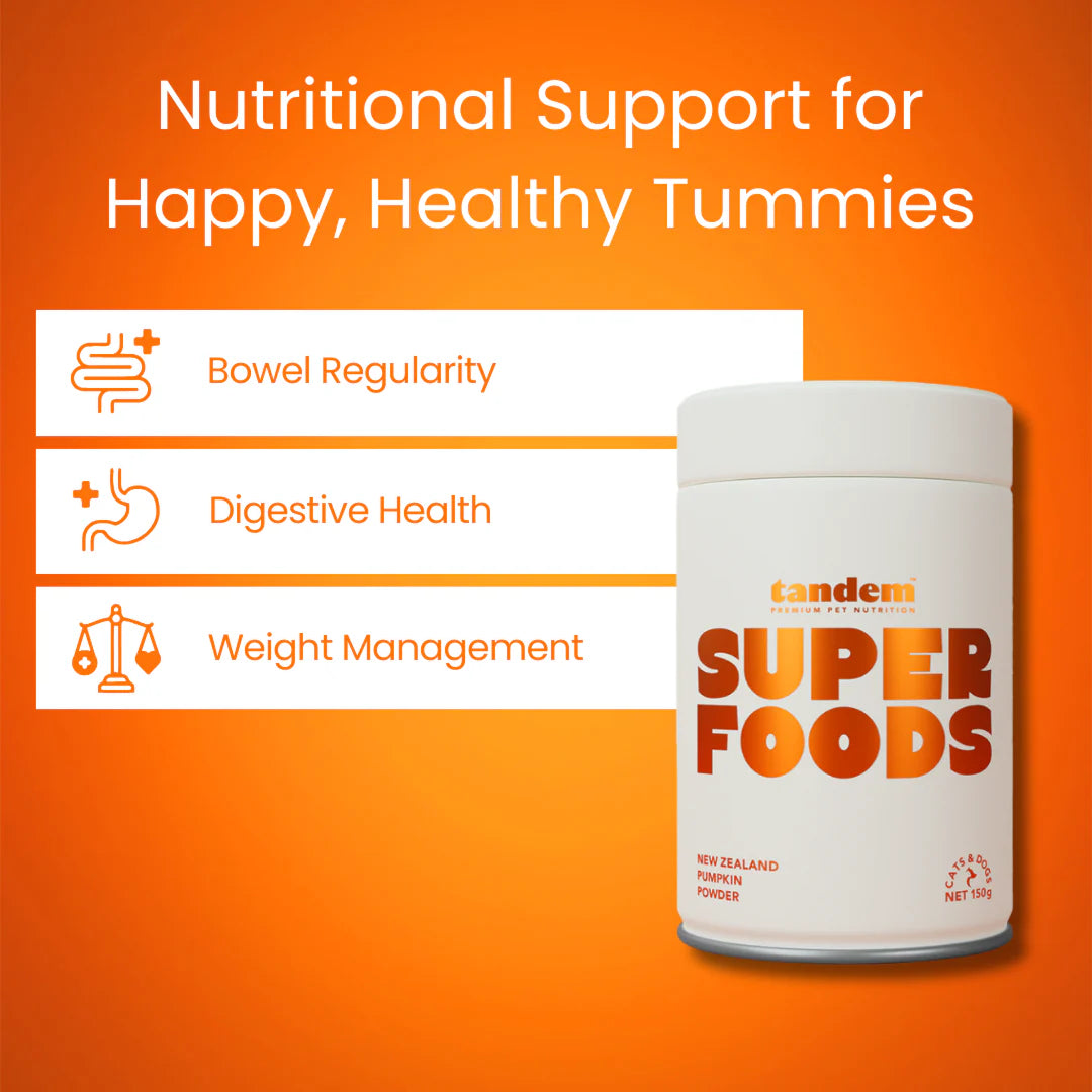 Tandem Super Foods – New Zealand Pumpkin Powder for Cats and Dogs