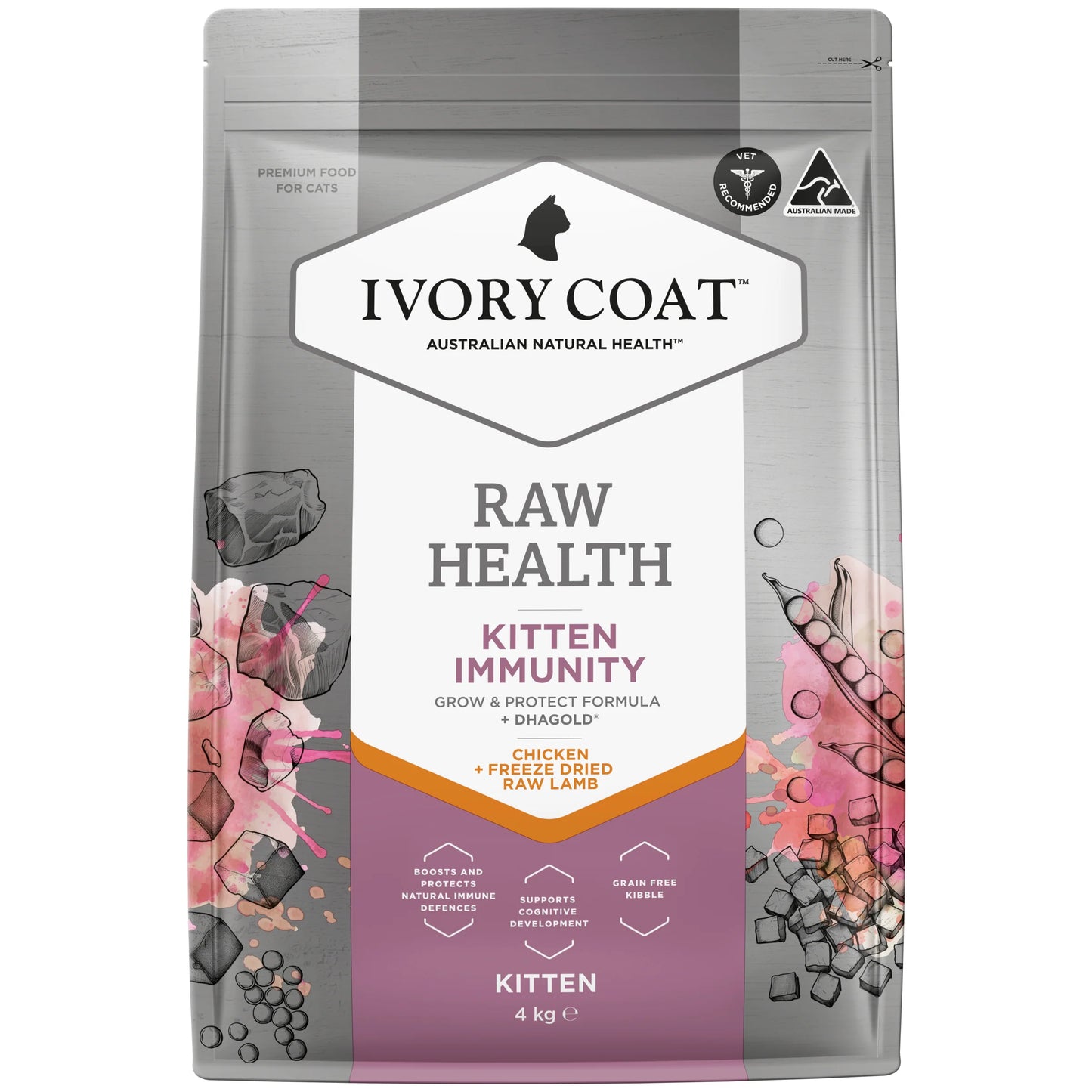 Ivory Coat Raw Health Kitten Kibble – Kitten Immunity