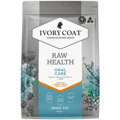 Ivory Coat Raw Health Adult Cat Kibble – Oral Care