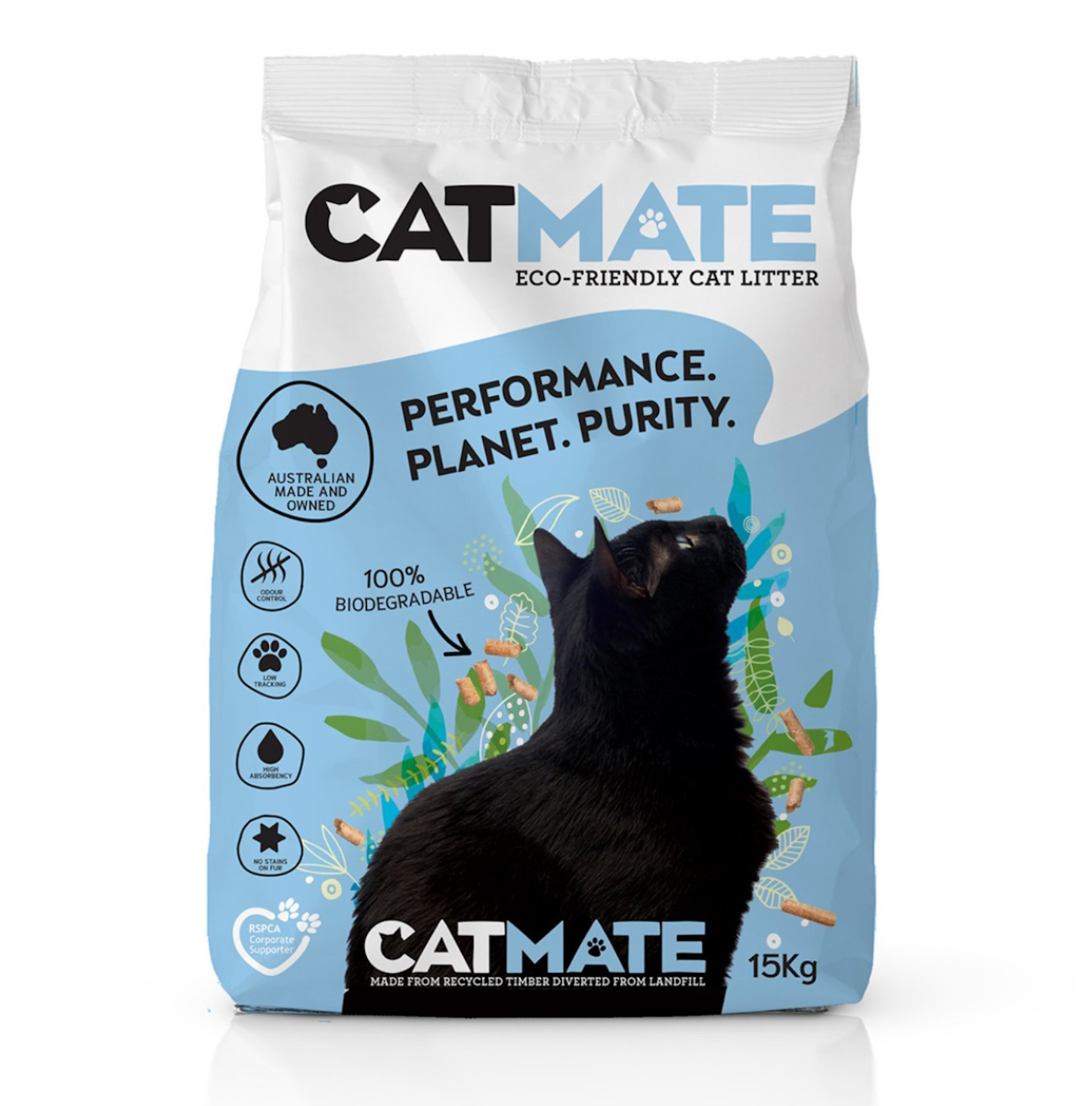 CatMate – Australian Made Eco Friendly Wood Pellet Cat Litter 15kg