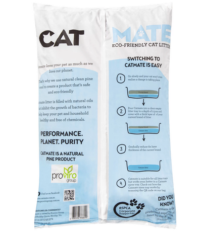 CatMate – Australian Made Eco Friendly Wood Pellet Cat Litter 15kg