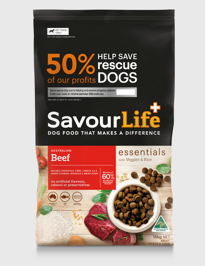 Savourlife Essentials Dog Food - Adult Beef 15Kg