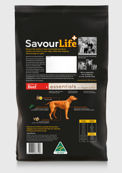 Savourlife Essentials Dog Food - Adult Beef 15Kg