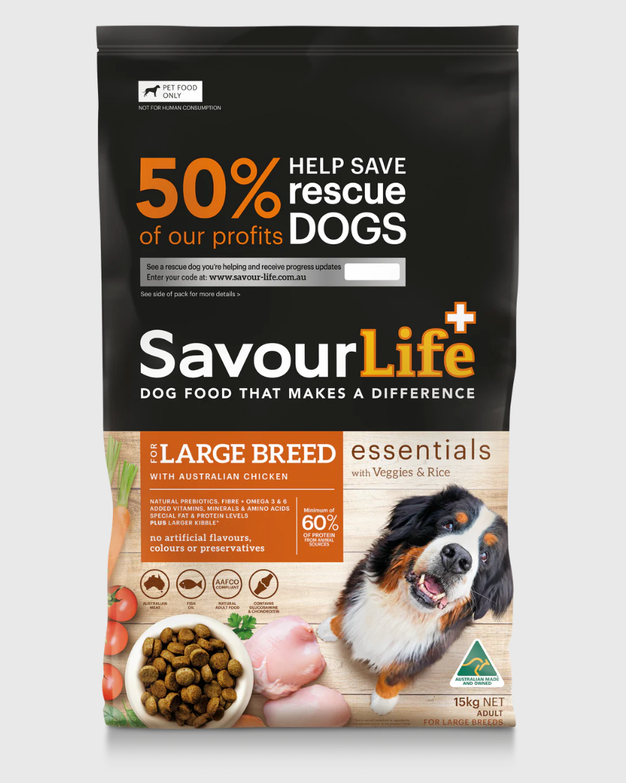 Savourlife Essentials - Adult Dog Food - Large Breed - Chicken 15Kg