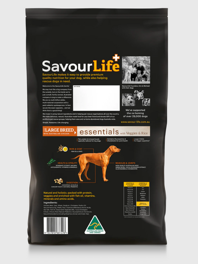 Savourlife Essentials - Adult Dog Food - Large Breed - Chicken 15Kg