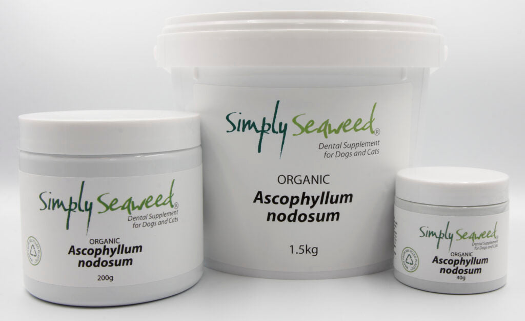 Simply Seaweed Certified Organic Dental Supplement - for Dogs & Cats in Three Sizes