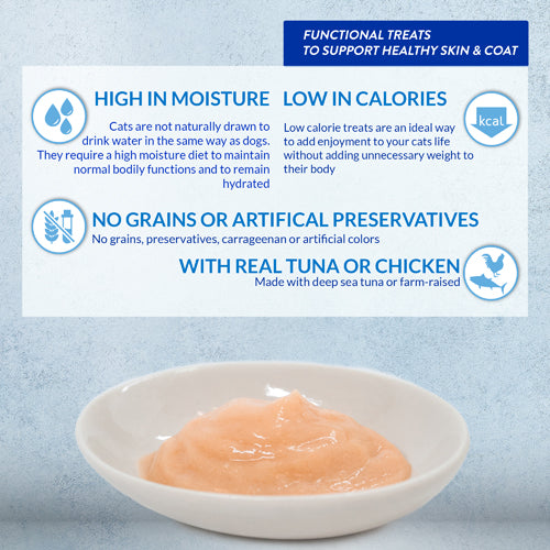 Inaba Cat Churu – Skin and Coat - Tuna with Scallop Recipe - 24 Tubes