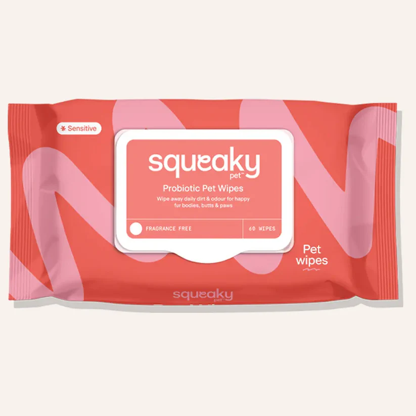Squeaky Gentle Probiotic Pet Wipes – Sensitive
