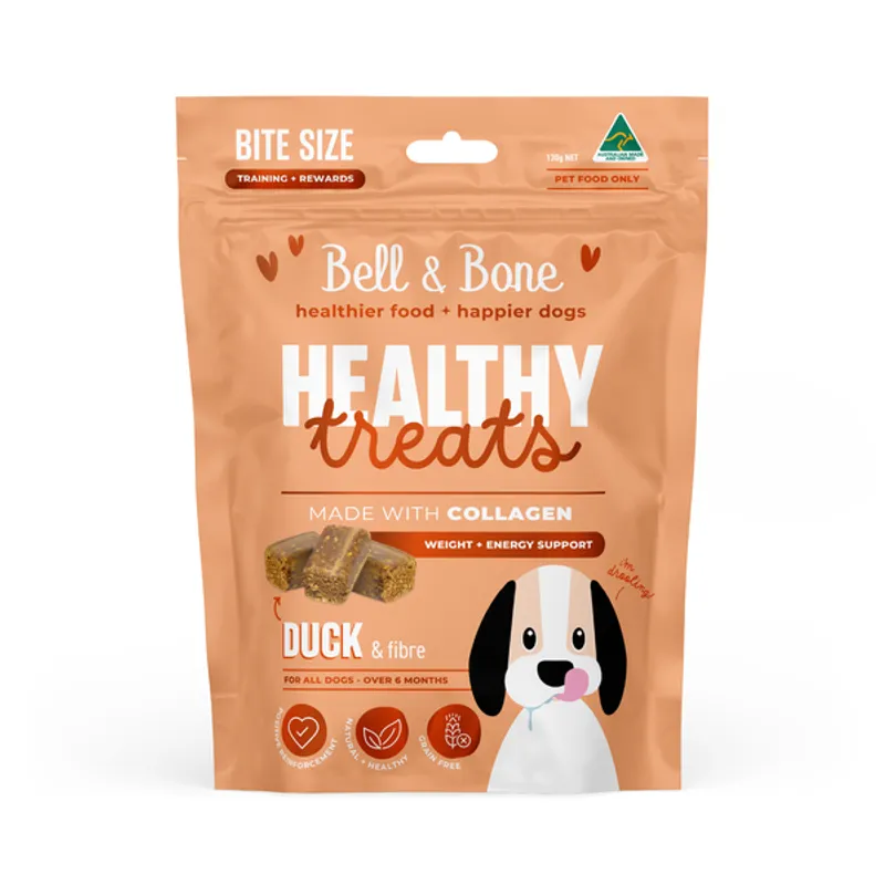 Bell & Bone Healthy Treats Duck (Weight & Energy) 130G - For Pups Over 6 Months