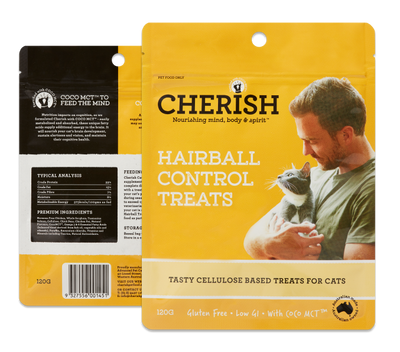 Cherish – Tasty Hairball Control Treats for Cats 120g