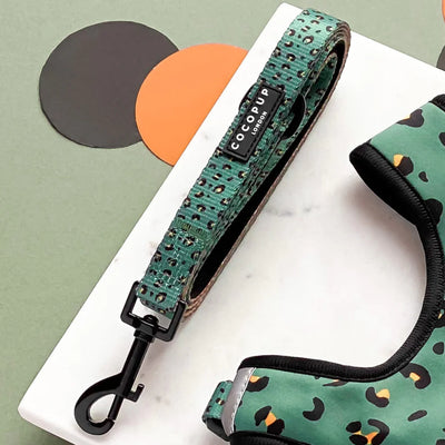 Cocopup London – Dog Lead with Neoprene Handle – Khaki Leopard