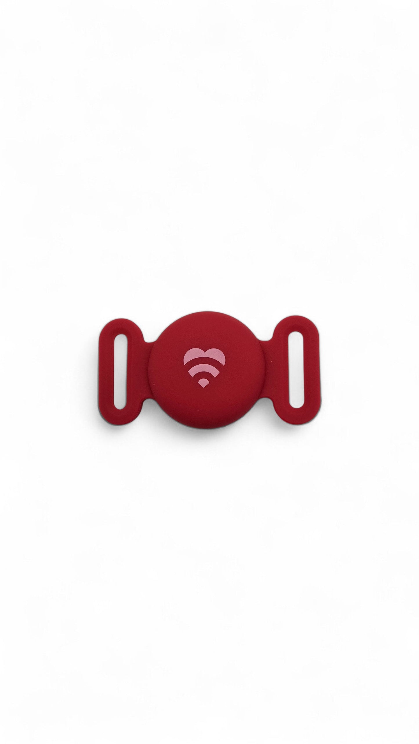 Lovefone Silicone "Find My" Apple AirTag Holder for Pet Collars - Red