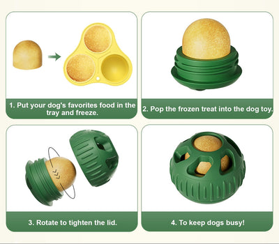 Treat Dispensing Interactive Dog Toy - Durable Dog Puzzle for Small & Medium Dogs