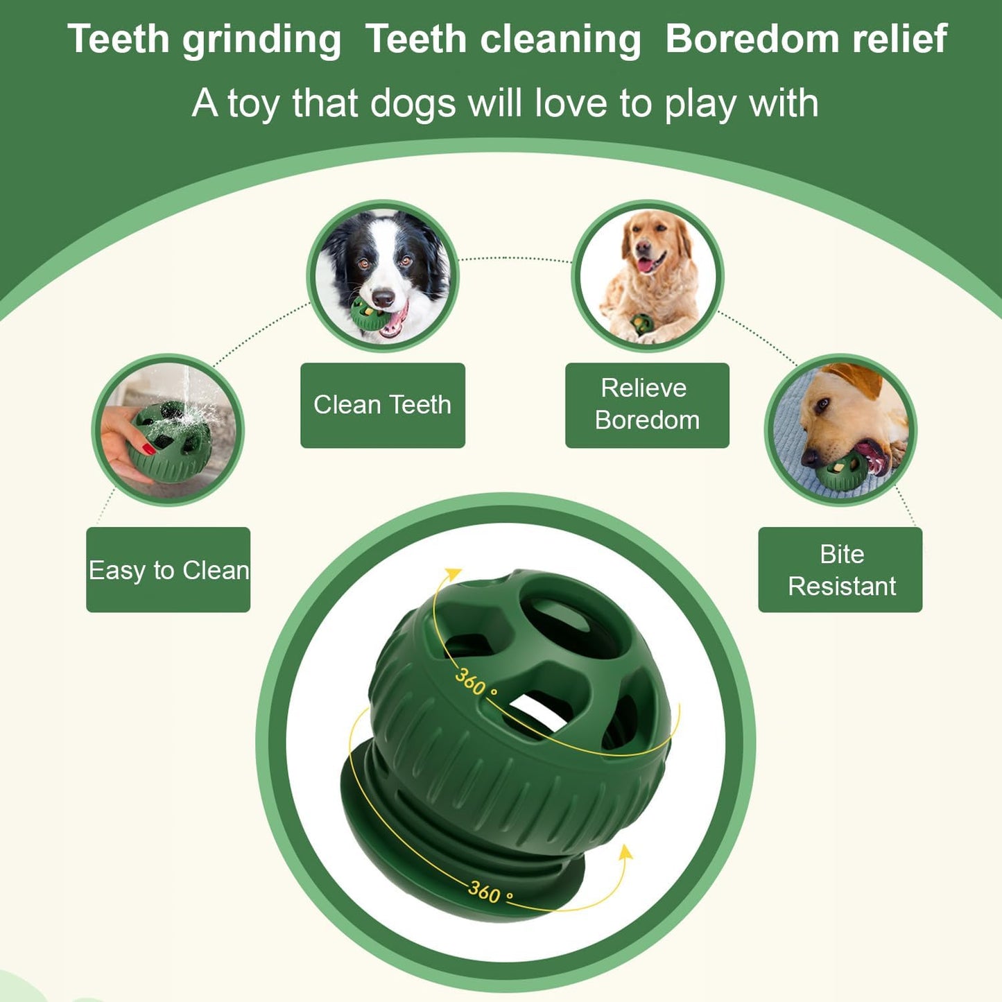 Treat Dispensing Interactive Dog Toy - Durable Dog Puzzle for Small & Medium Dogs