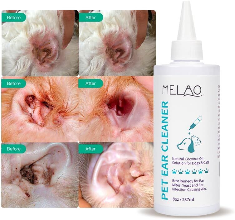 Ear Cleansing Solution for Dogs and Cats – Removes Wax, Odour & Moisture