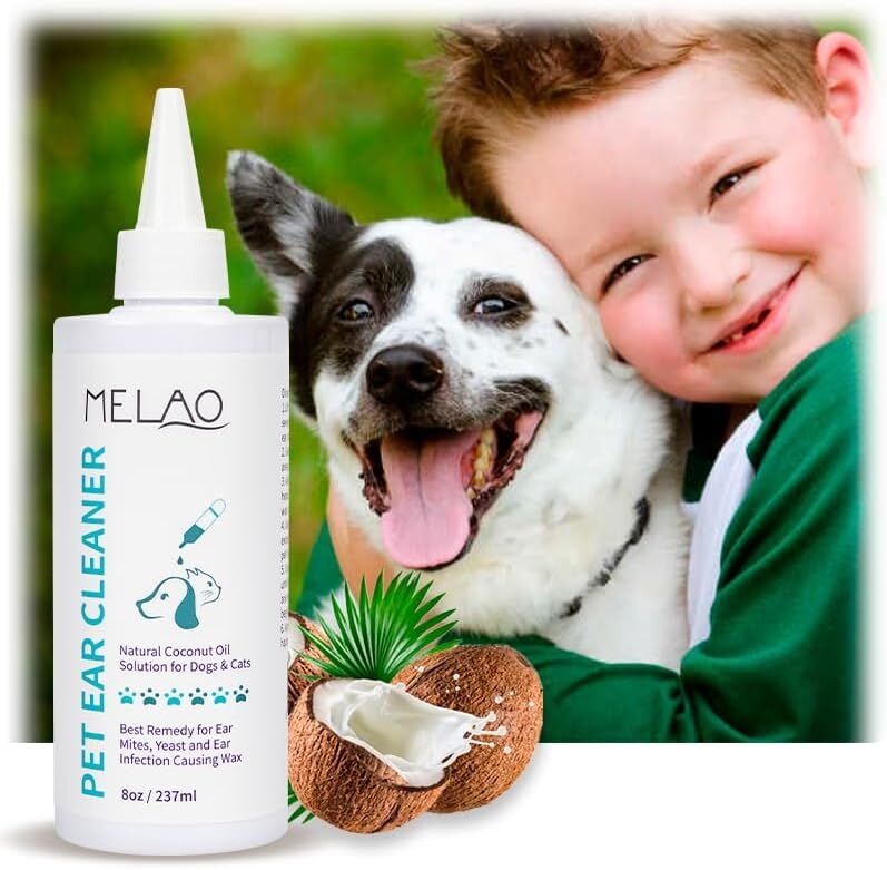 Ear Cleansing Solution for Dogs and Cats – Removes Wax, Odour & Moisture