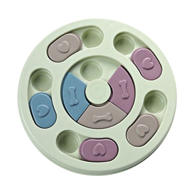 Fun Puzzle Feeder for Mental Enrichment While Dining! (Green)