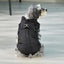 Windproof & Waterproof Coat for Dogs with Built in Harness & Soft Fleece Lining - XL Black