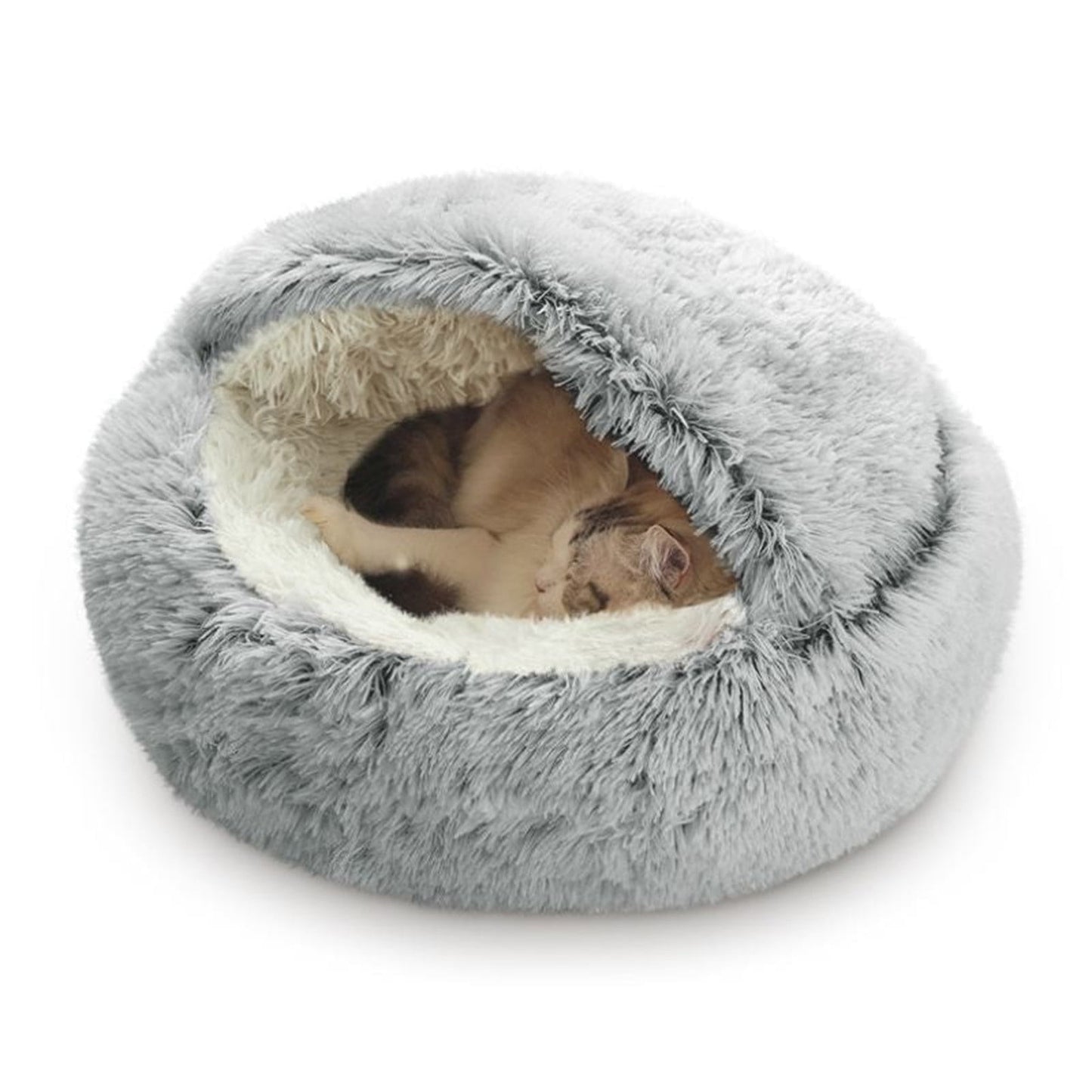 Plush Hooded Cocoon - Calming & Comforting - 40cm - Gray