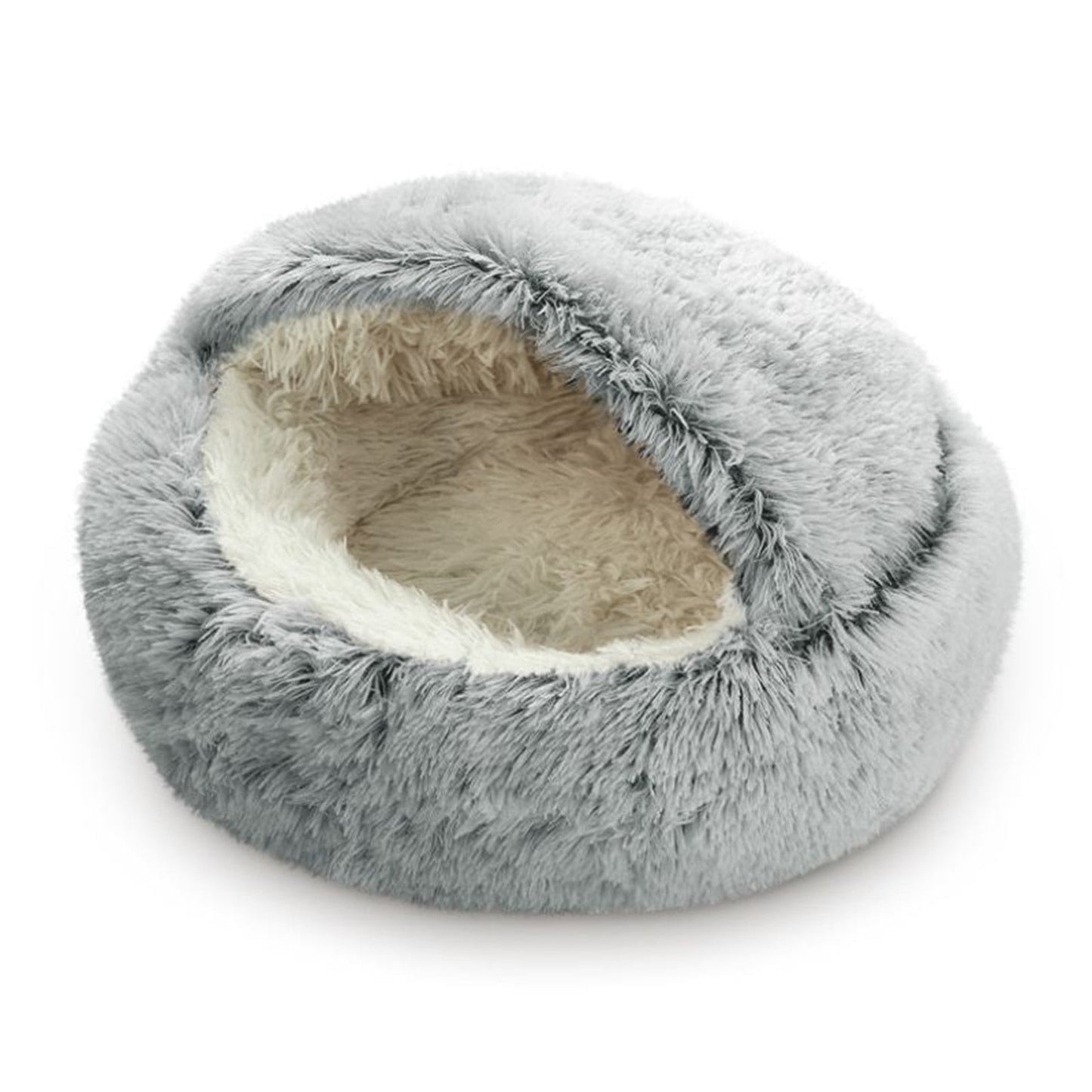 Plush Hooded Cocoon - Calming & Comforting - 40cm - Gray