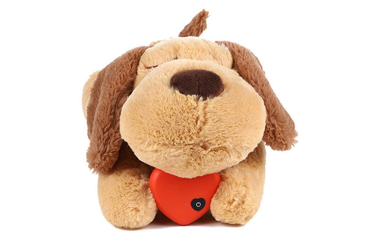 Puppy Plush Buddy Toy with Heartbeat - Great Anxiety Aid for Puppies and Adult Dogs