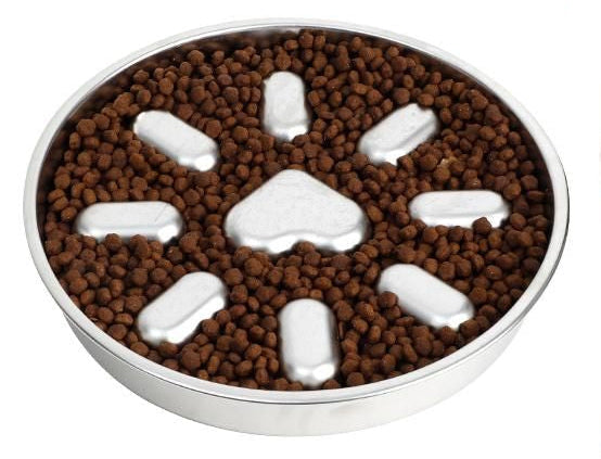 Slow Feeder Classic Stainless Steel Dog Bowl