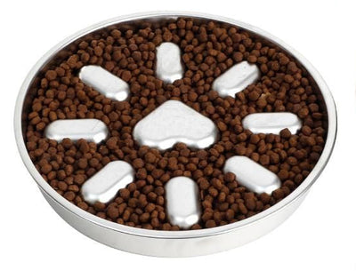Slow Feeder Classic Stainless Steel Dog Bowl