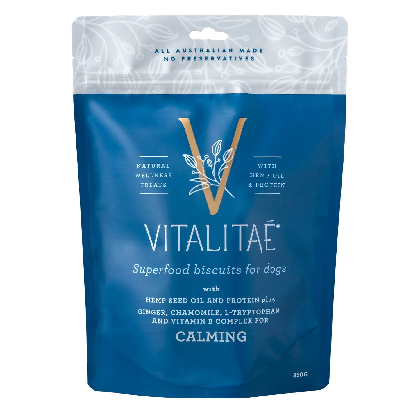 Vitalitae Calming Superfood Biscuits for Dogs with Chamomile & L-Tryptophan