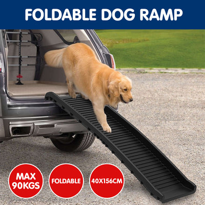 Furtastic Foldable Car Dog Ramp - Black