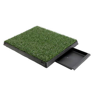 Paw Mate Durable PVC Toilet Tray with Grass Mat Included 63cm x 50cm