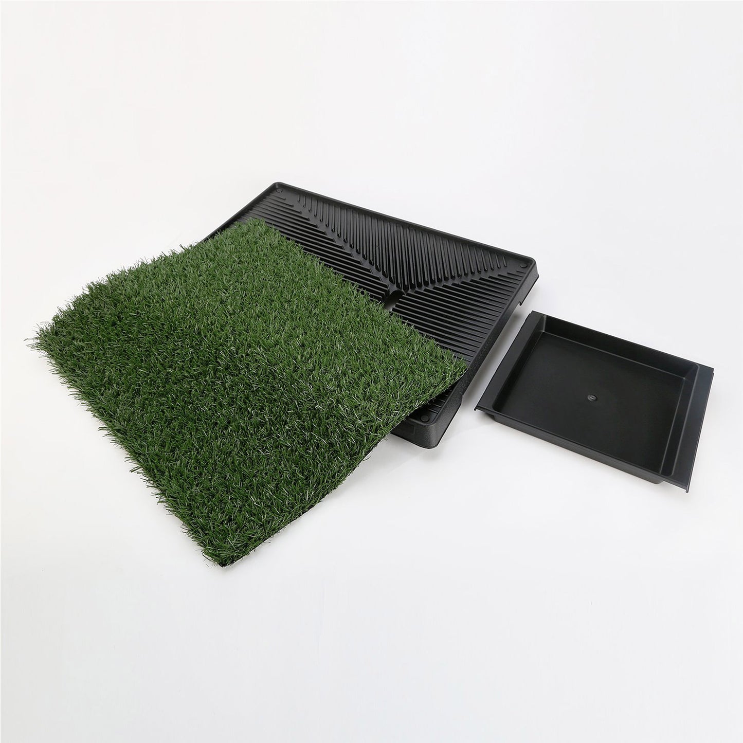Paw Mate Durable PVC Toilet Tray with Grass Mat Included 63cm x 50cm