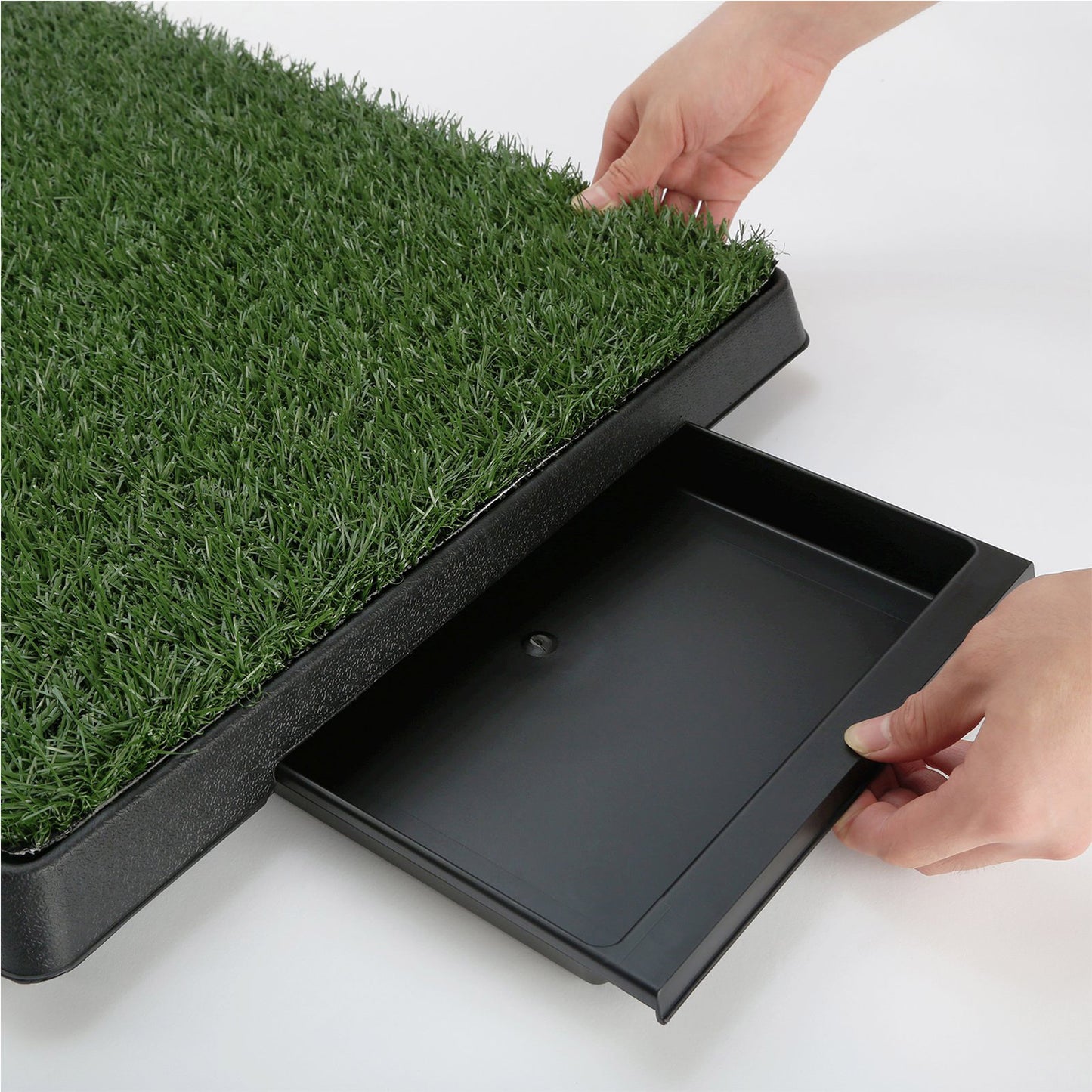 Paw Mate Durable PVC Toilet Tray with Grass Mat Included 63cm x 50cm