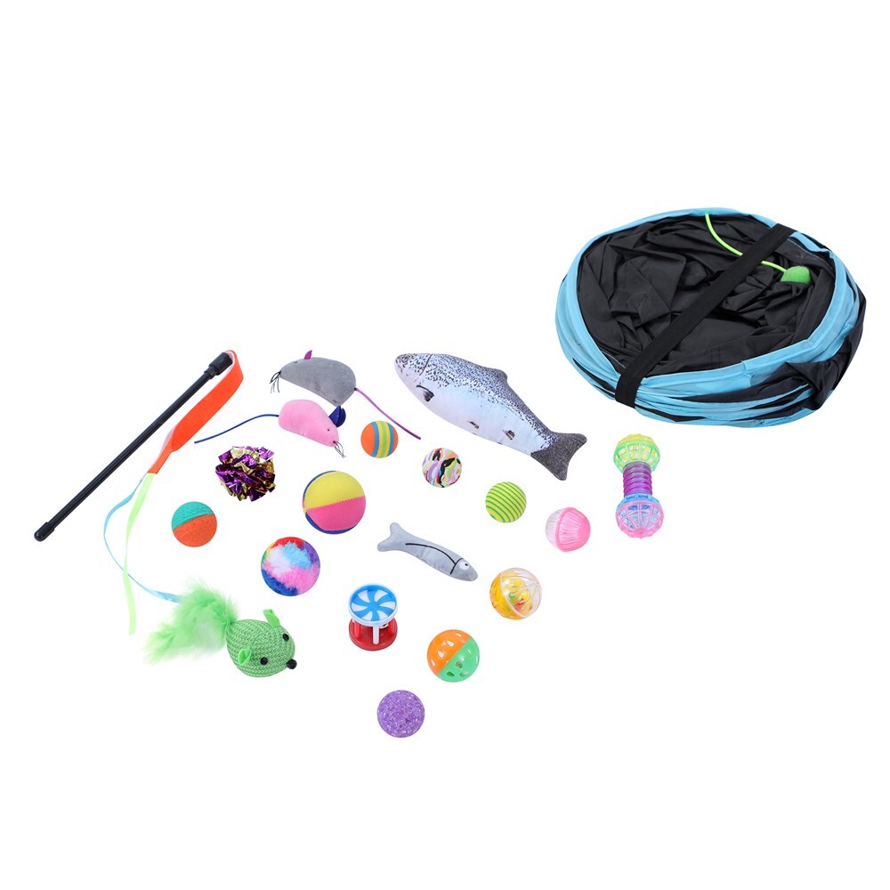 Tri-Tunnel Collapsible Stimulation Tent for Cats and Kittens