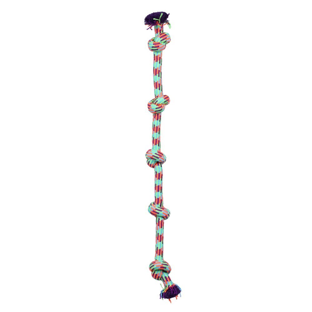 2x 105cm Long Durable Knotted Chew Ropes - Perfect for Tug of War Play