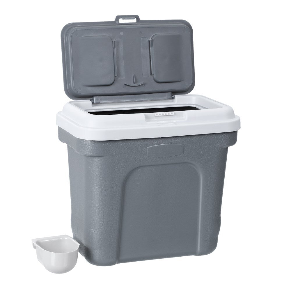 30L Food Storage Container with Scoop - Grey
