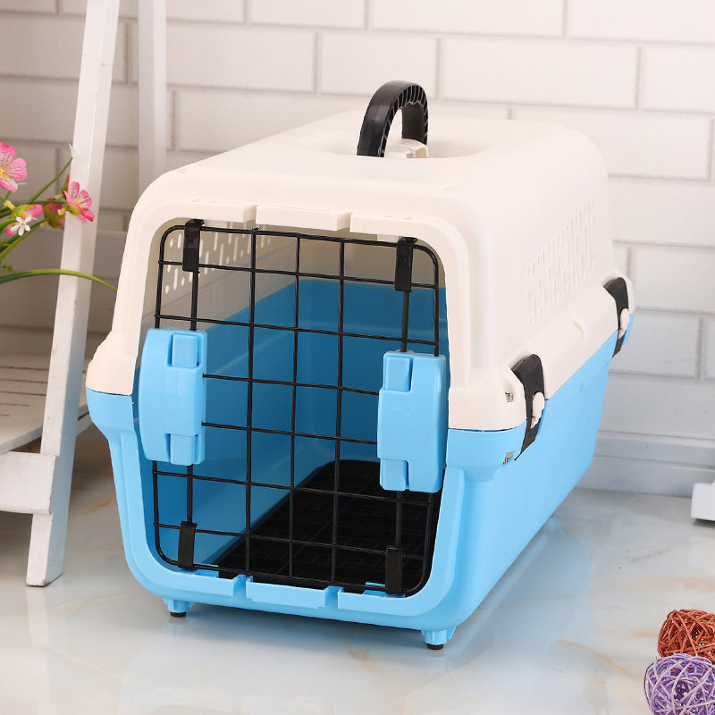 Portable & Durable Pet Carrier for Cats and Dogs up to 12kg - Blue
