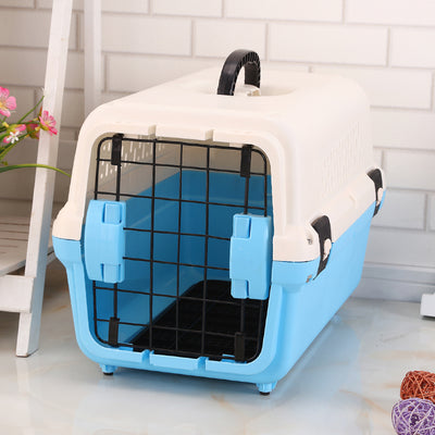 Portable & Durable Pet Carrier for Cats and Dogs up to 12kg - Blue