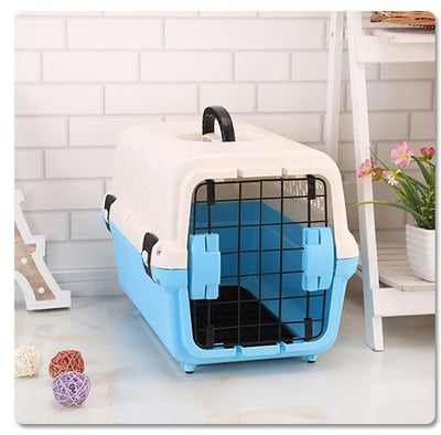 Portable & Durable Pet Carrier for Cats and Dogs up to 12kg - Blue