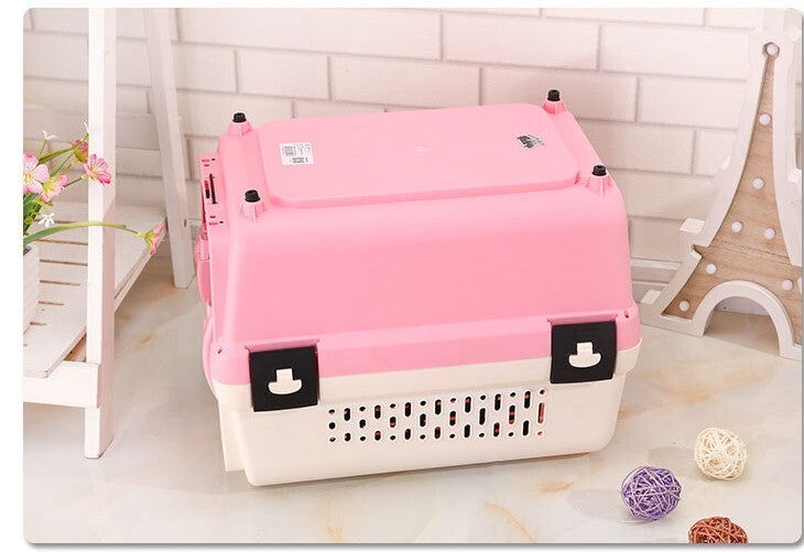 Portable & Durable Pet Carrier for Cats and Dogs up to 12kg - Pink