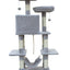 145cm Sturdy and Comfortable Cat Scratching Tree in Light Grey
