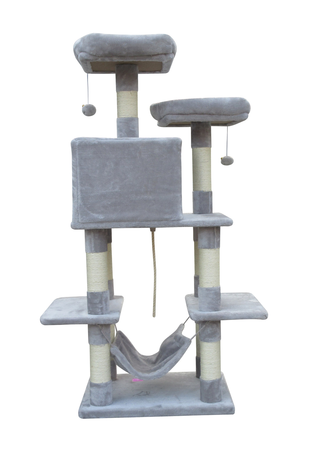 145cm Sturdy and Comfortable Cat Scratching Tree in Light Grey