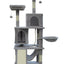 161cm Multilevel Cat Scratching Tree in Light Grey - Time to Delight Your Cat!