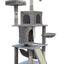 161cm Multilevel Cat Scratching Tree in Light Grey - Time to Delight Your Cat!