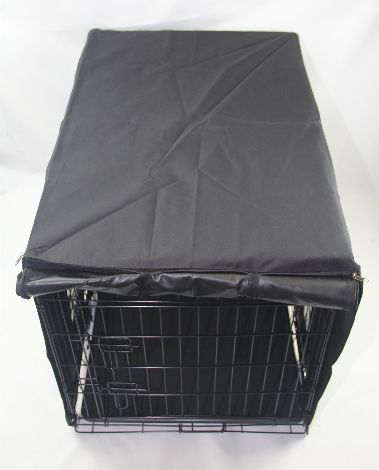 30" Portable & Foldable Steel Crate with 2 Easy Access Doors & Cover