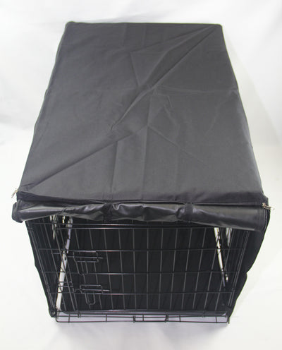 30" Portable & Foldable Steel Crate with 2 Easy Access Doors & Cover
