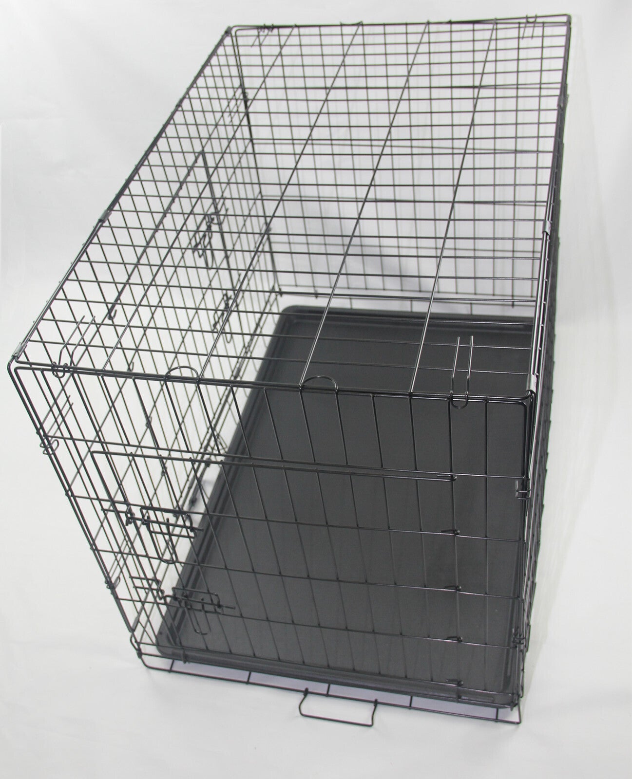 30" Portable & Foldable Steel Crate with 2 Easy Access Doors & Cover