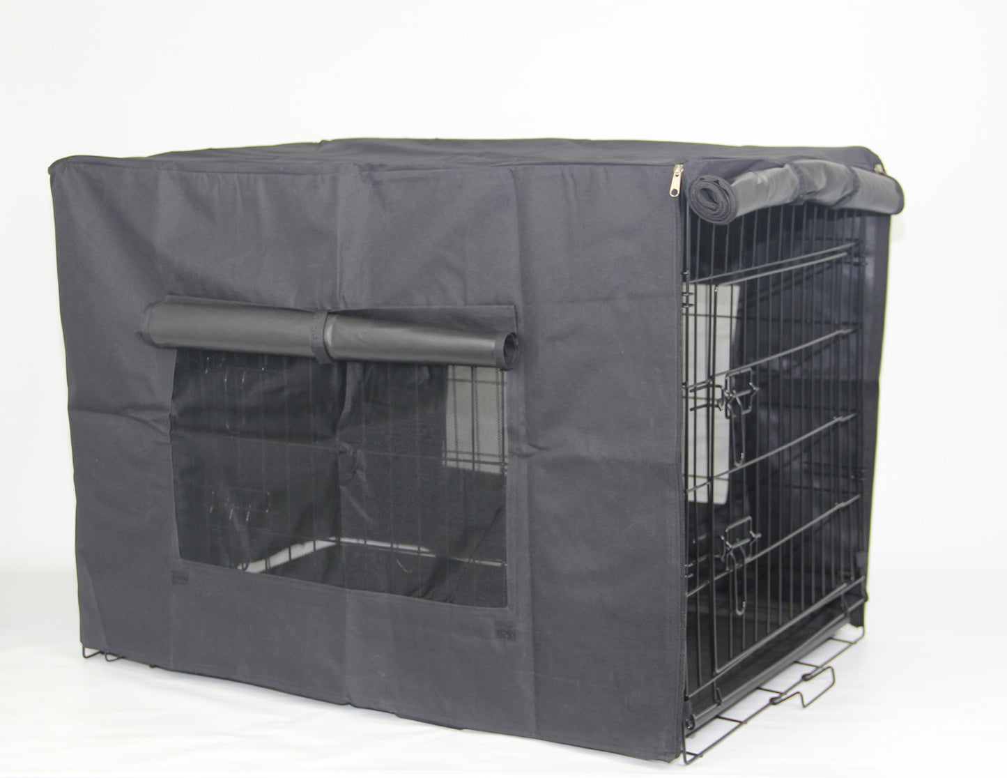 30" Portable & Foldable Steel Crate with 2 Easy Access Doors & Cover