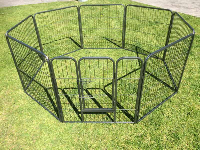 Heavy Duty Steel 80cm 8 Panel Playpen With Cover