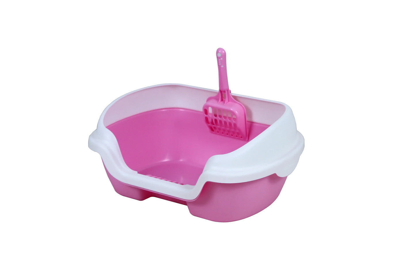 Small Litter Box with Scoop - Perfect for Kittens - Pink