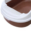 Medium Cat Litter Box with High Walls and Scoop - Brown